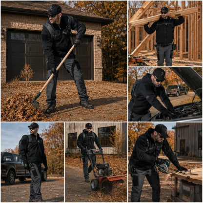 Men’s Tactical Work Pants | Multi Pockets & Zipper, for Work & Outdoor Activities